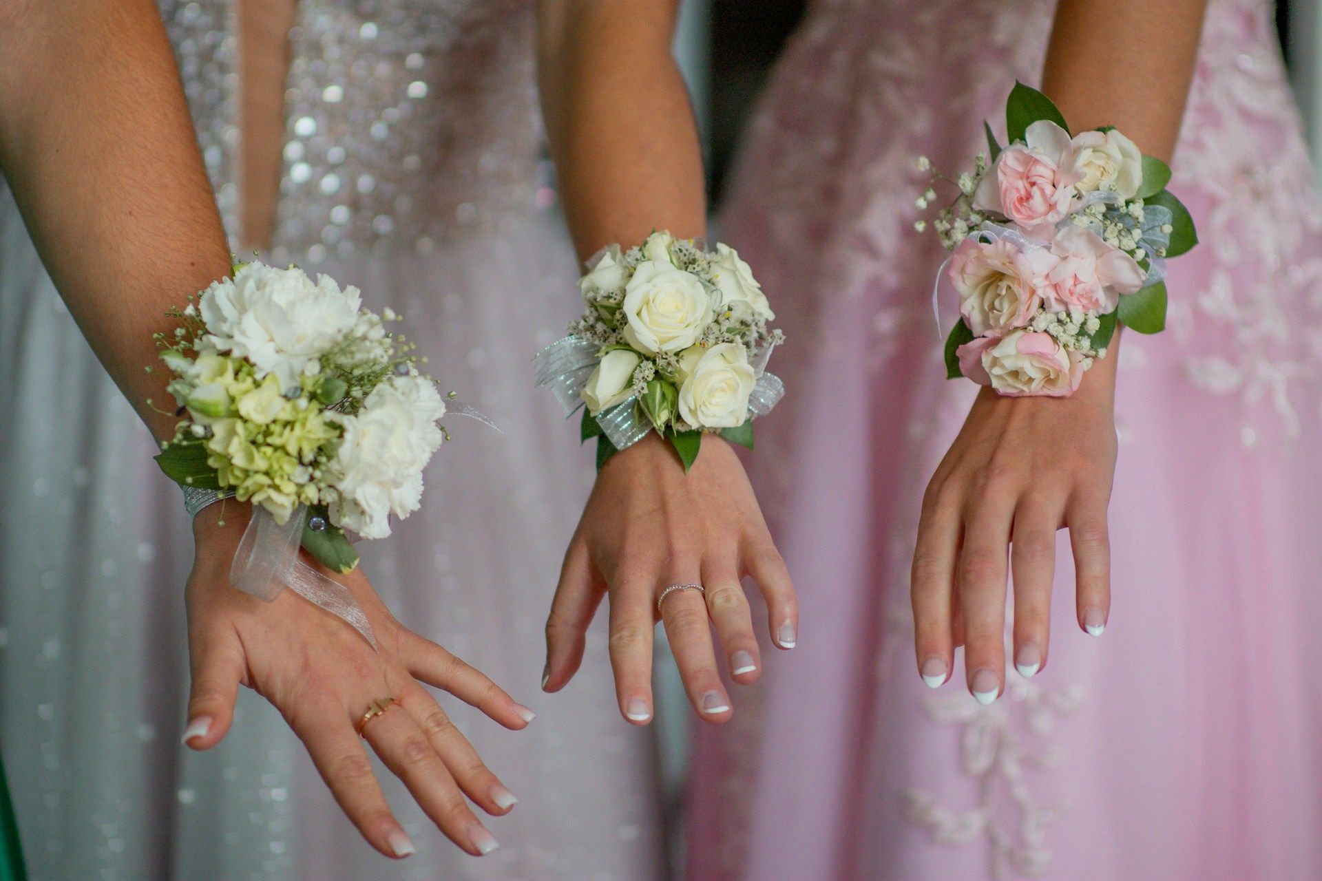 Corsages on hands
